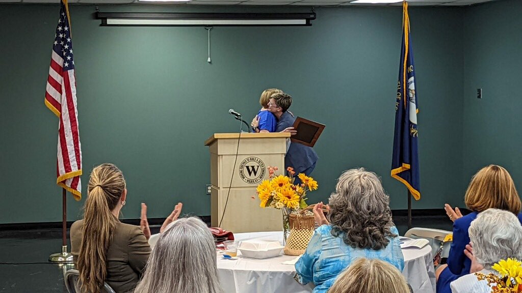Rachel4KY's tweet photo. Oh my gosh! Talk about a surprise! Thank you to the Campbell County Democratic Women’s Club for bestowing upon me their Women Leading the Way award for 2022. These women have been doing the hard work for decades and their approval means more to me than I could ever convey. https://t.co/zPRQqrGnEj
