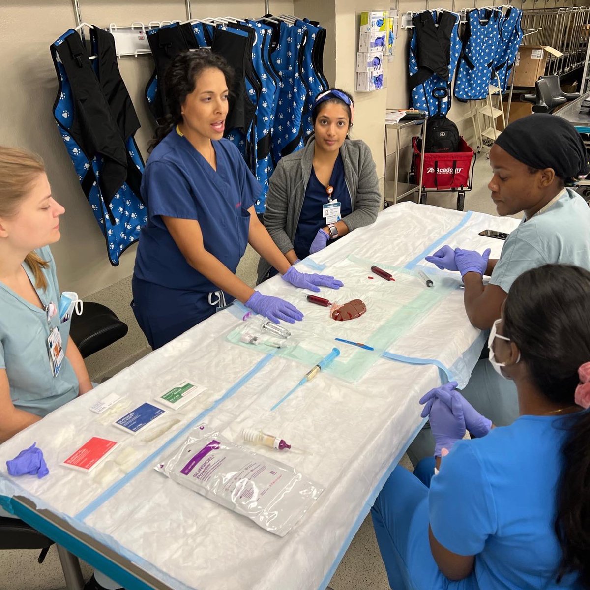 Photos of simulation in the medical school led by Dr. Randa Jalloul. #ACOGResWeek2022 #acogmedstudent2022 #ACOG #obgynresident #obgynresidency #residency #obgyntwitter #mcgovernmedschool