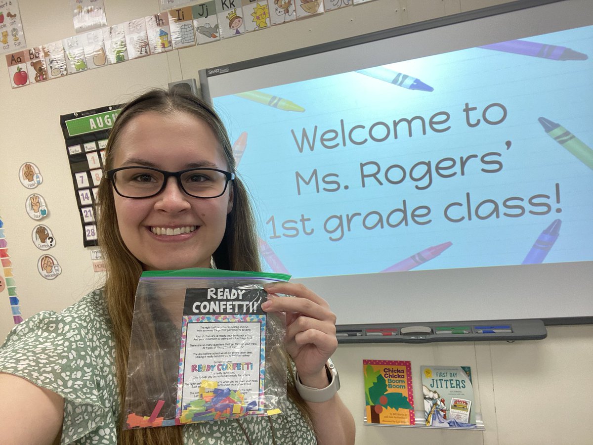 Ms_RogersEd's tweet photo. Loved getting to meet all of my students last night! We are ready with our confetti to officially kick off the school year tomorrow! https://t.co/7GRGyMtJBp