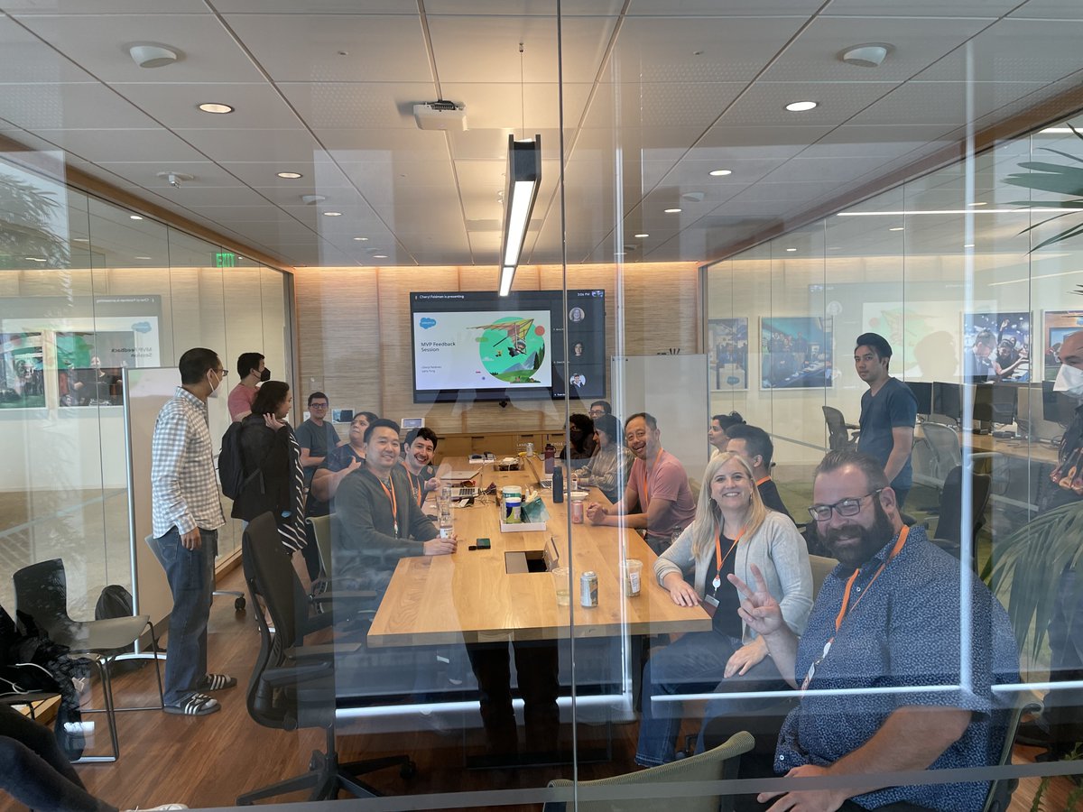 It is so special to reconnect w/ the #TrailblazerCommunity in the Salesforce Tower. 

For the 1st time ever, #SalesforceMVPs are in the room w/ the Authorization Experience &amp; Record Access product &amp; engineering teams to collaborate on release/roadmap planning. TY to all involved!