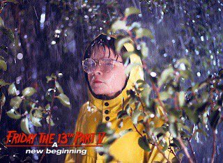Young Tommy Jarvis looks on as some good ol’ boys “get a look at the main man” as they open Jason Voorhees’ grave in the prologue of #FridayThe13th A New Beginning,