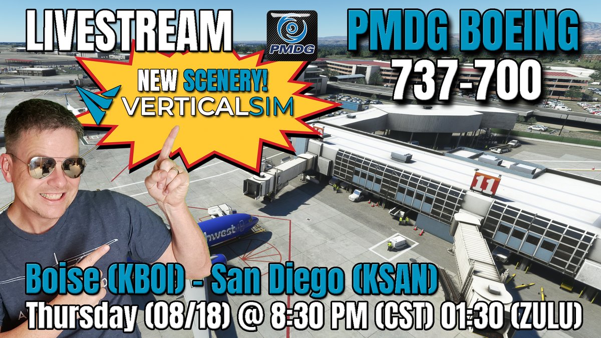 TubeSim's tweet image. LIVE | MSFS | VerticalSim | Boise Scenery | PMDG 737-700 | KBOI-KSAN | Honeycomb A+B #msfs2020 ​ #Livestream #verticalsim
youtube.com/watch?v=8nOLL9…