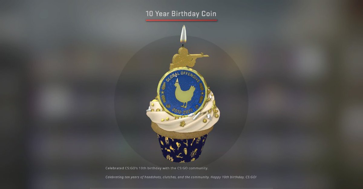 Ptx711's tweet photo. Ya esta la Moneda del 10 Aniversario, como decimos en mi tierra  Zorionak @CSGO!!!! https://t.co/NrcWaGU9Ws