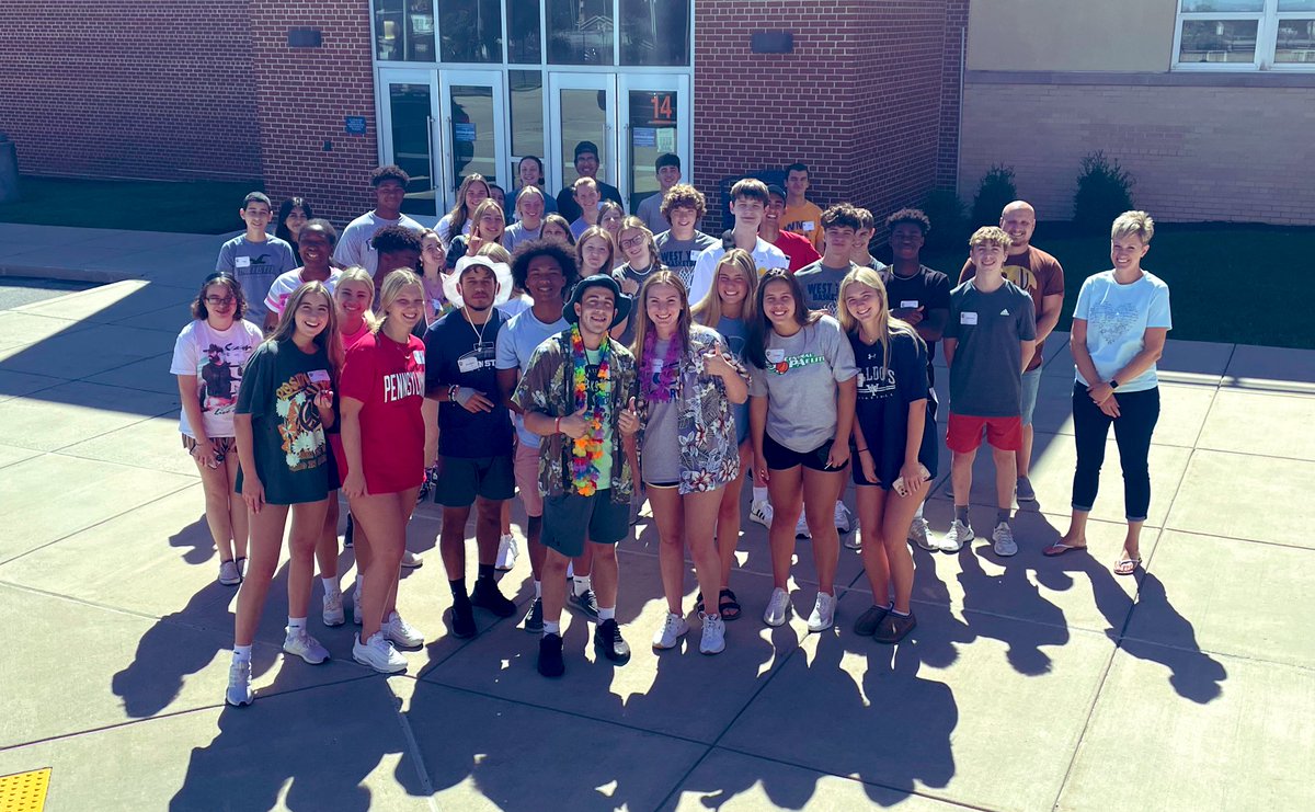 Tomorrow we welcome the freshmen to the high school and these link crew leaders (and their advisors!) are READY! This awesome group has been working hard! #wyproud #awesomestartshere