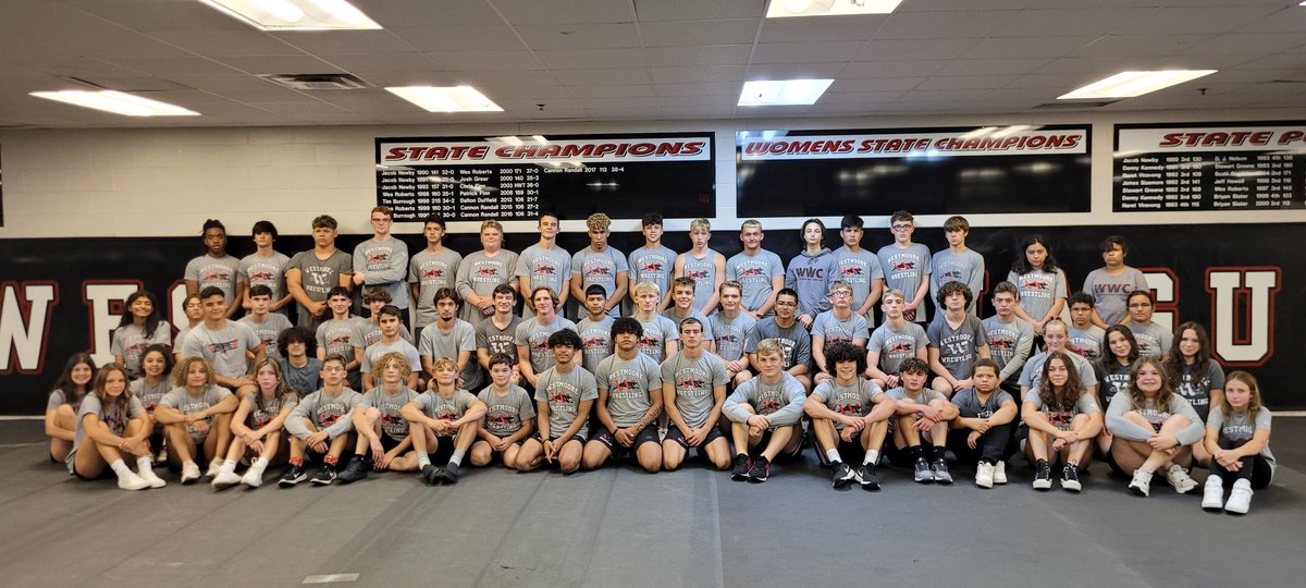 Our @wrestlejags decided to take a pre-season picture today! This group had a great spring and even better summer. Their hardwork is paying off! They have started this school year off in the right way. Very proud! @WestmooreHS @whsjagathletics @o__wrestle