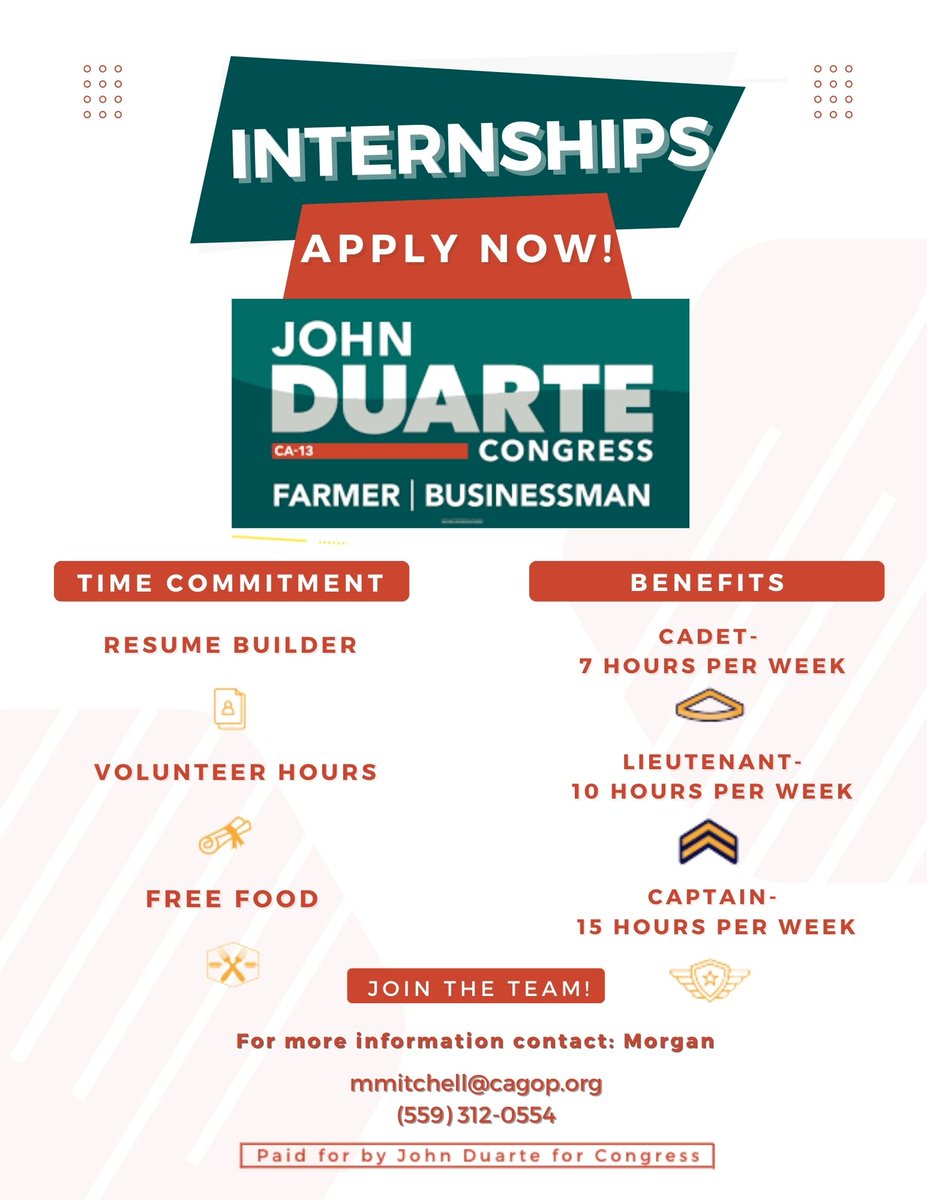 Duarte4Congress's tweet photo. We're building a movement and I want you to be a part of it.
Join Team Duarte! See the flyer below for more information.
#TeamDuarte #SendAFarmerToCongress https://t.co/sXrzdWA4on