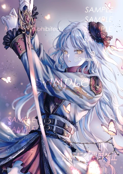 ご依頼でした銀髪の素敵な女の子を描かせて頂き、ありがとうございました(人*'∀`)#有償依頼 #Commission 