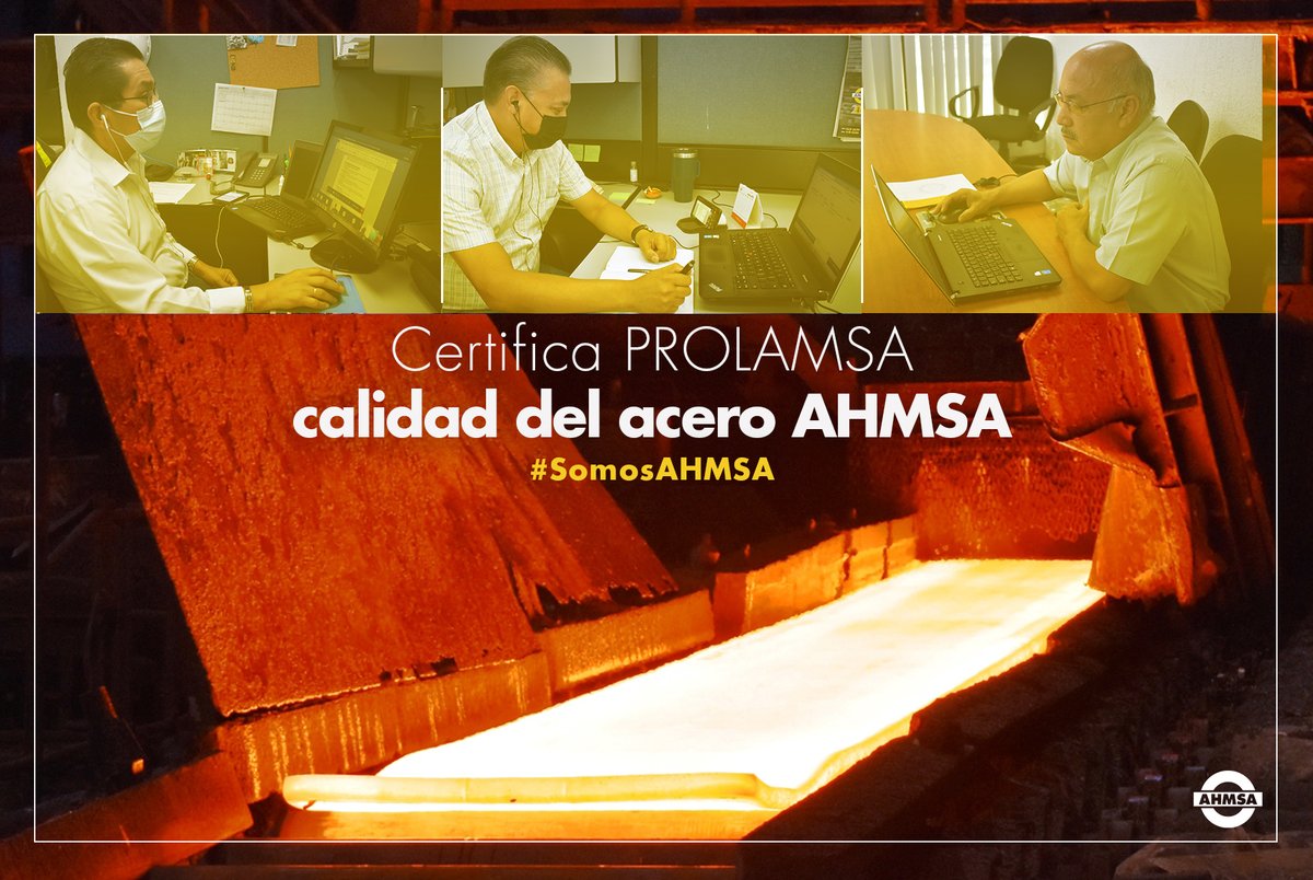 AceroAHMSA's tweet photo. Certifica #PROLAMSA la calidad de nuestro acero. La auditoría incluyó revisión a procesos de fabricación de lámina en caliente adquirida para producción de tubería de conducción y componentes de acero para la industria automotriz. #SomosAHMSA https://t.co/iIPcgwxuxl