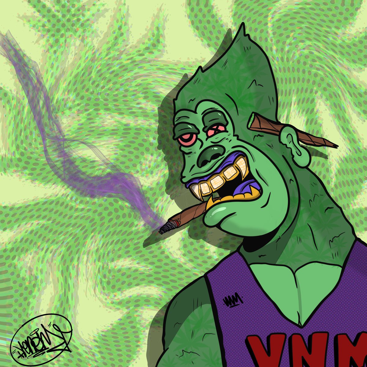 <a href="/CryptoCannaClub/">Crypto Cannabis Club</a> &amp; <a href="/ccccanadaeh/">CryptoCannabisClubCanada</a>’s BC Chapter was given 2 copies of Cannabis inspired artwork “Purp’d out Ape” with matching “Green’d out Fate” from BC based artists VenomPaints🎨

We are giving them away 1 by 1

Follow us &amp; <a href="/VNMCollections/">VenomPaints Art Collections</a> ✅
Like &amp; Retweet ✅
Drop eth addy👇