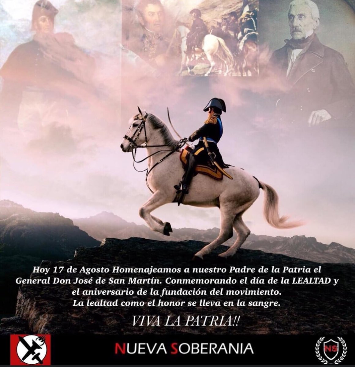 NSoberania's tweet photo. 17 de Agosto - Día de la lealtad
#NS #DefiendeArgentina https://t.co/xjGK783mL7 https://t.co/JiWU3QymMC