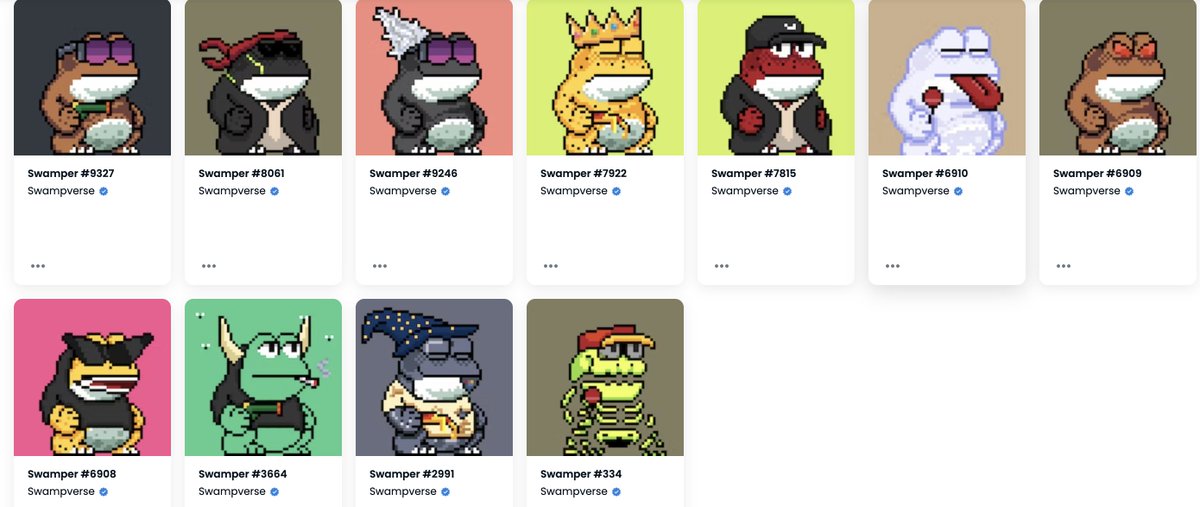 @CopiumKilla <a href="/SwampverseNFT/">Swampverse</a> My tribe, been here since mint