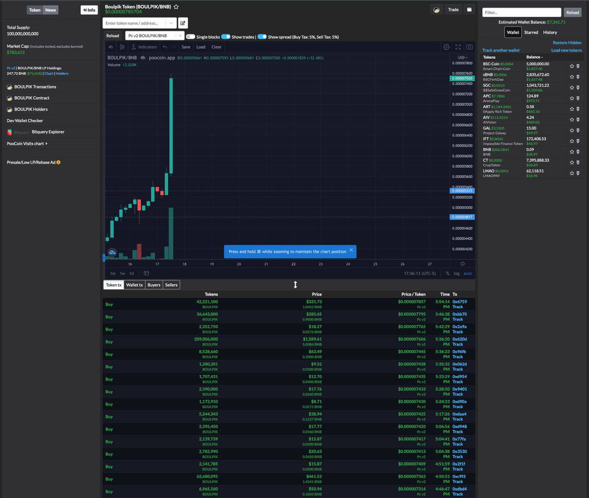 Congratulations 🎉🎉 to everyone who was present at the 🎙AMA with <a href="/BoulpikToken/">Boulpik Token</a> yesterday and decided to buy.
Chart is solid right now going up x4!
Chart:📈📈
poocoin.app/tokens/0x4da5f…