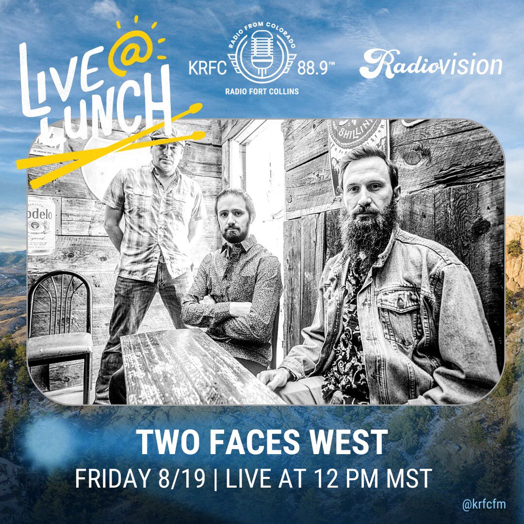 Hey Faces, this Friday August 19th, we're on at noon on 88.9FM <a href="/krfcfm/">KRFC 88.9 FM</a> Radio Fort Collins for their Live at Lunch segment!  Listen/watch an hour long performance and interview with the band.  Hear some of your favorites and a new song off the upcoming album...
