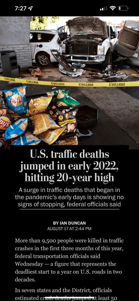 OfficialJayOne's tweet photo. This is why we need to ban cars and sue the car manufacturers for these mass death machines ๐ #carcontrolnow #guncontrol #GunViolence https://t.co/zYoOXU9Gig