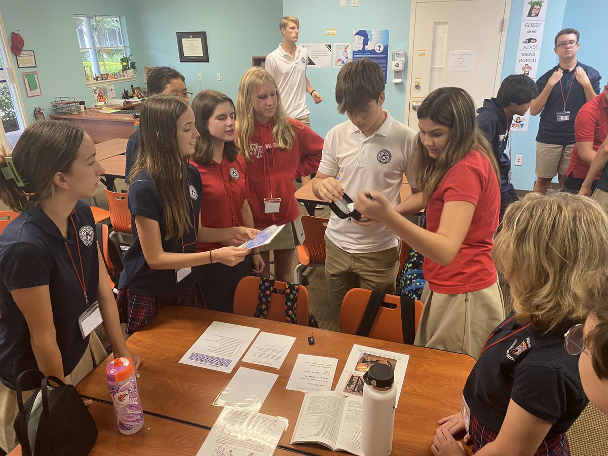 #Latin2 students collaborate to solve clues related to the 12 Labors of Hercules in order to unlock Cerberus’ food before Cerberus gets so hungry he eats their souls #wpshs <a href="/breakoutEDU/">Breakout EDU</a> <a href="/WPS_Lakers/">Windermere Preparatory School</a> <a href="/WPSHighSchool/">WPS High School</a> #wpsLatin