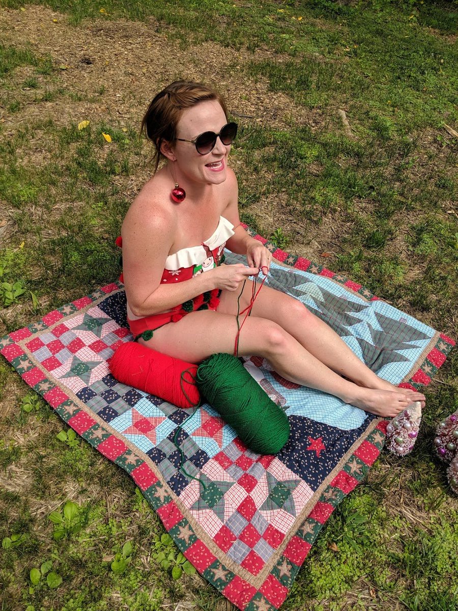 GottaBeCrazy2's tweet photo. Happy #NationalUglyChristmasSweaterDay!
#UglyChristmasSweaterDay

#GISH2019 #Item38: Ugly Holiday sweaters are great, but with the climate crisis, we’ve got to branch out. Model your best ugly Holiday bathing bikini made of repurposed ugly holiday sweaters. #GISH #GISHmas https://t.co/GFmulG7jAa