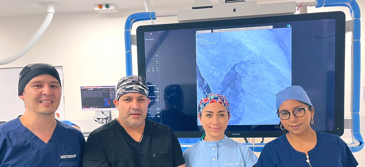 misamed's tweet photo. Proctoring Watchman FLX #31 at Hospital Naval Veracruz, Mexico with a great team! #bostonscientific #watchmanflx #structuralheartintervention https://t.co/Ga5OKbCZuW