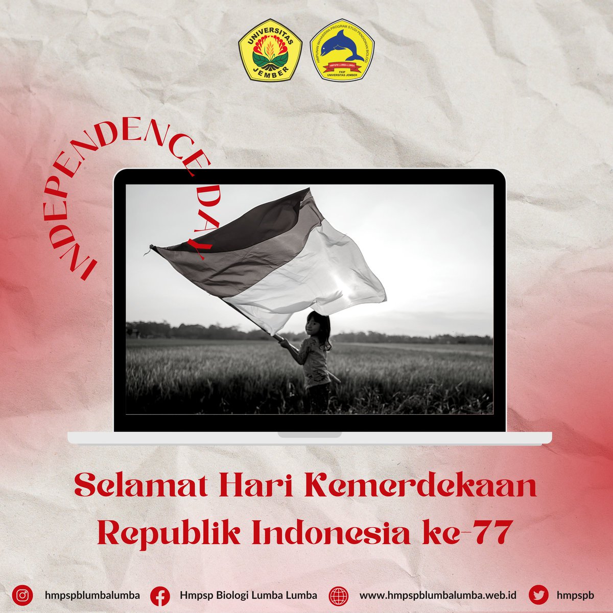 hmpspb's tweet photo. *🇲🇨DIRGAHAYU REPUBLIK INDONESIA KE-77🇲🇨*
Mari semarakkan kemerdekaan dengan semangat dan jiwa nasionalisme untuk mewujudkan Indonesia lebih maju dan sejahtera.  Satukan bangsa indonesia dalam mewujudkan harapan, bersama pulih lebih cepat dan bangkit lebih kuat.
#hutri77 #hmpspb https://t.co/Mu1kJhUg0f