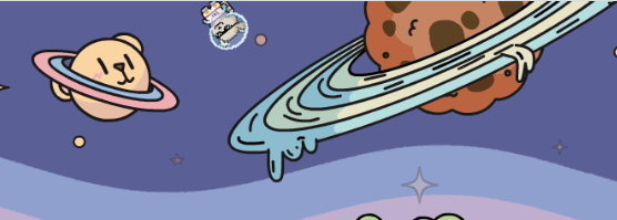 cryptoainft's tweet photo. @wilxlee @Memeland I love the astronaut floating in space w/ planets that look like cookies. The littles really re-engages w/ my inner childhood where I would dream abt space &amp; crazy ideas like an actual milky way caramel dripping in the milky way galaxy.  @acatjourney @datababee https://t.co/q8mMpKzqKd
