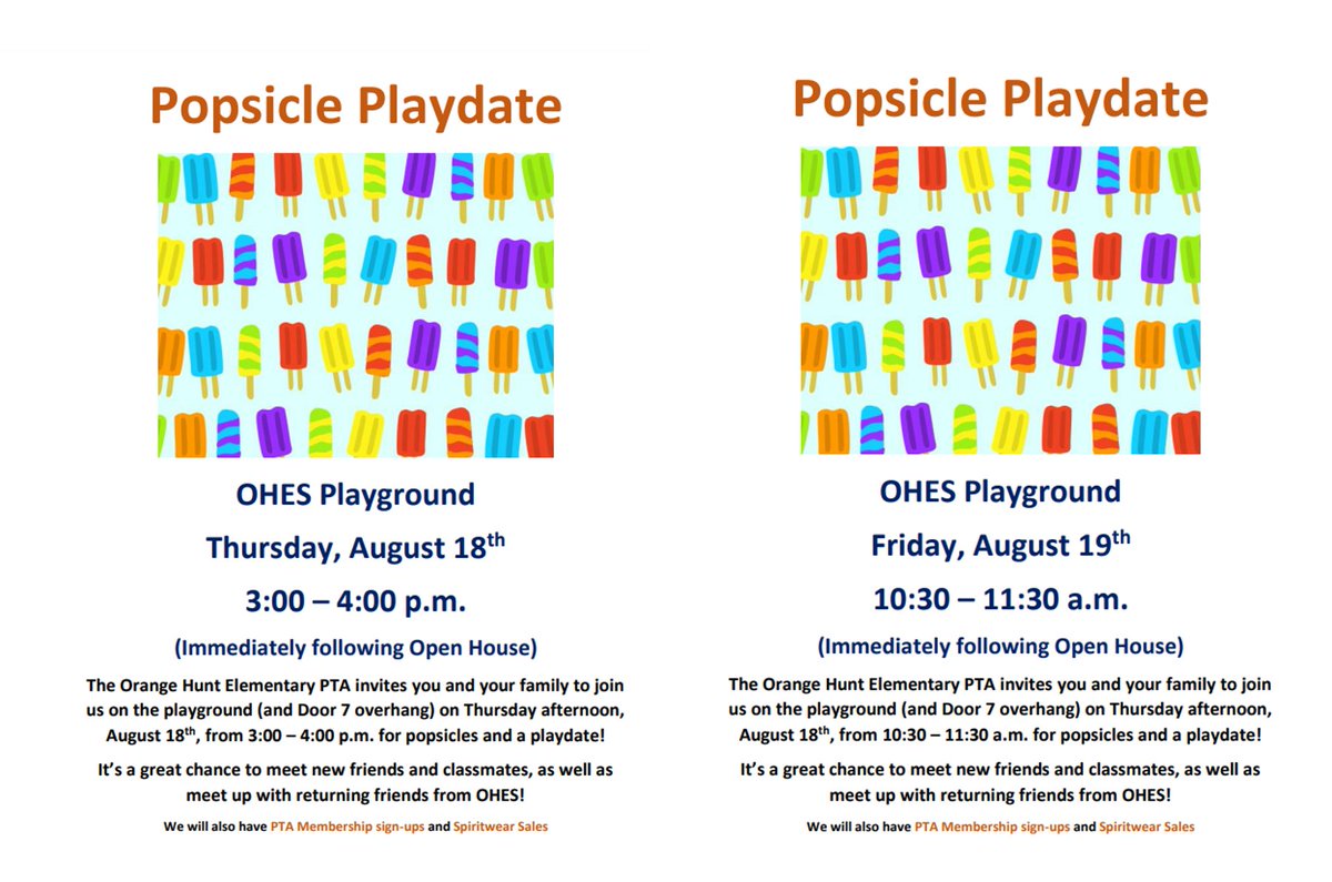 Orange Hunt PTA (@orangehuntpta) on Twitter photo 