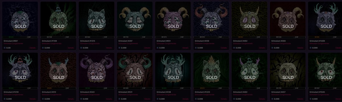 Probably nothing! 

I would check our latest announcement if I were you!

discord.gg/grimutant

The Conglomerate is gathering its strength and exerting its will over the lands of Solana, and becoming a symbol of power and fear in the ecosystem, don't fade us!

#SolanaNFTs