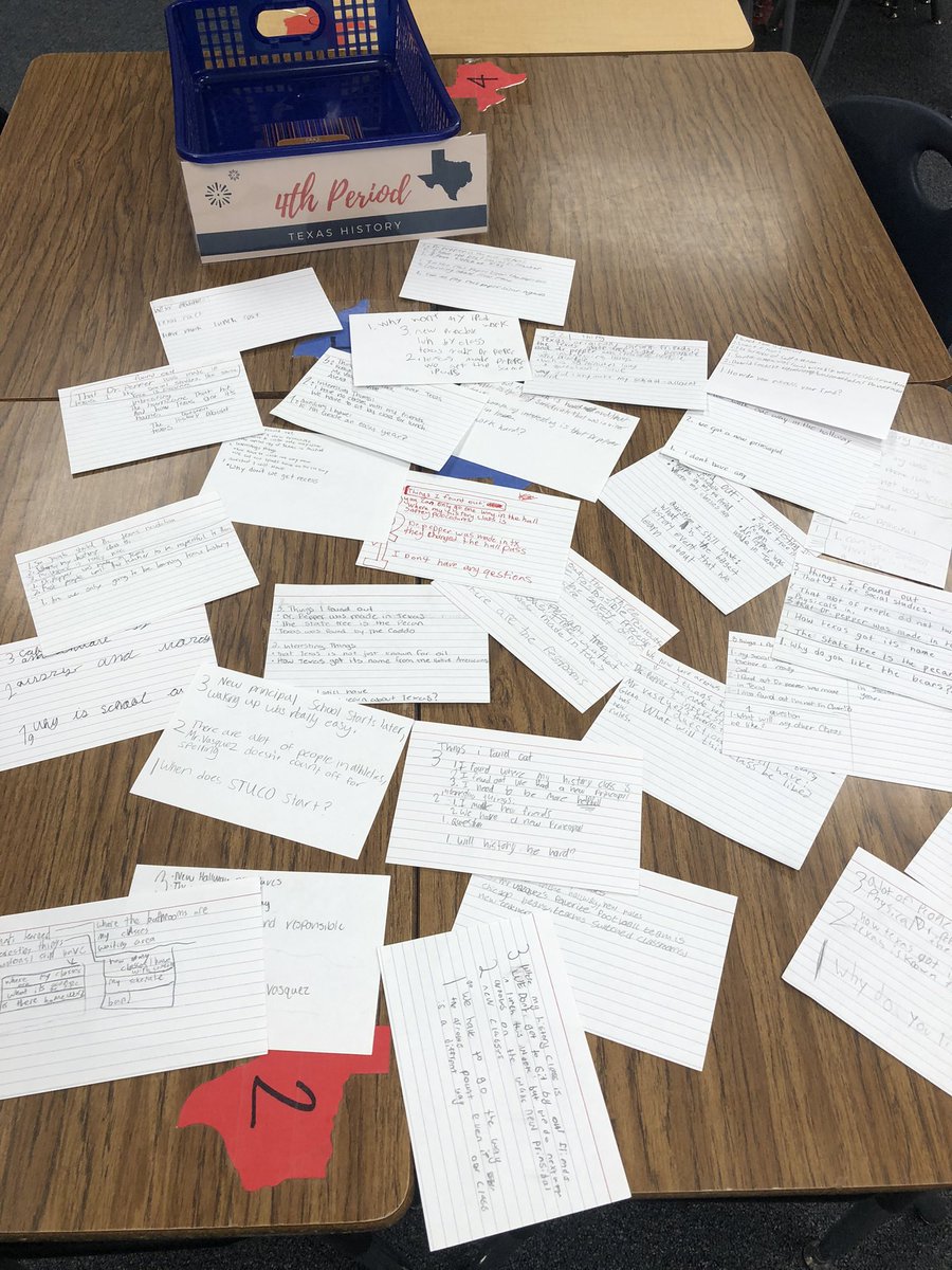 3,2,1 Closing Activity was so awesome! 3 things you learned, 2 things that were interesting, and 1 question you have was a PERFECT way to close the first day of school. Students wrote some awesome stuff! #GlennGreatness #firstdayofschool