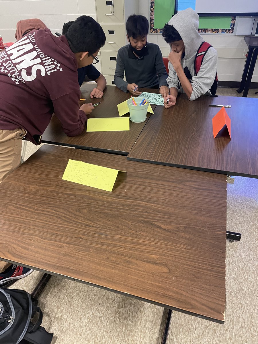 Perrymiddlemath's tweet image. It has been a bit crazy transitioning to @Harshman_MMS but in the best way possible. Here are some pictures from our first week learning our expectations of good group work with the 1-100 activity! #iteachmath