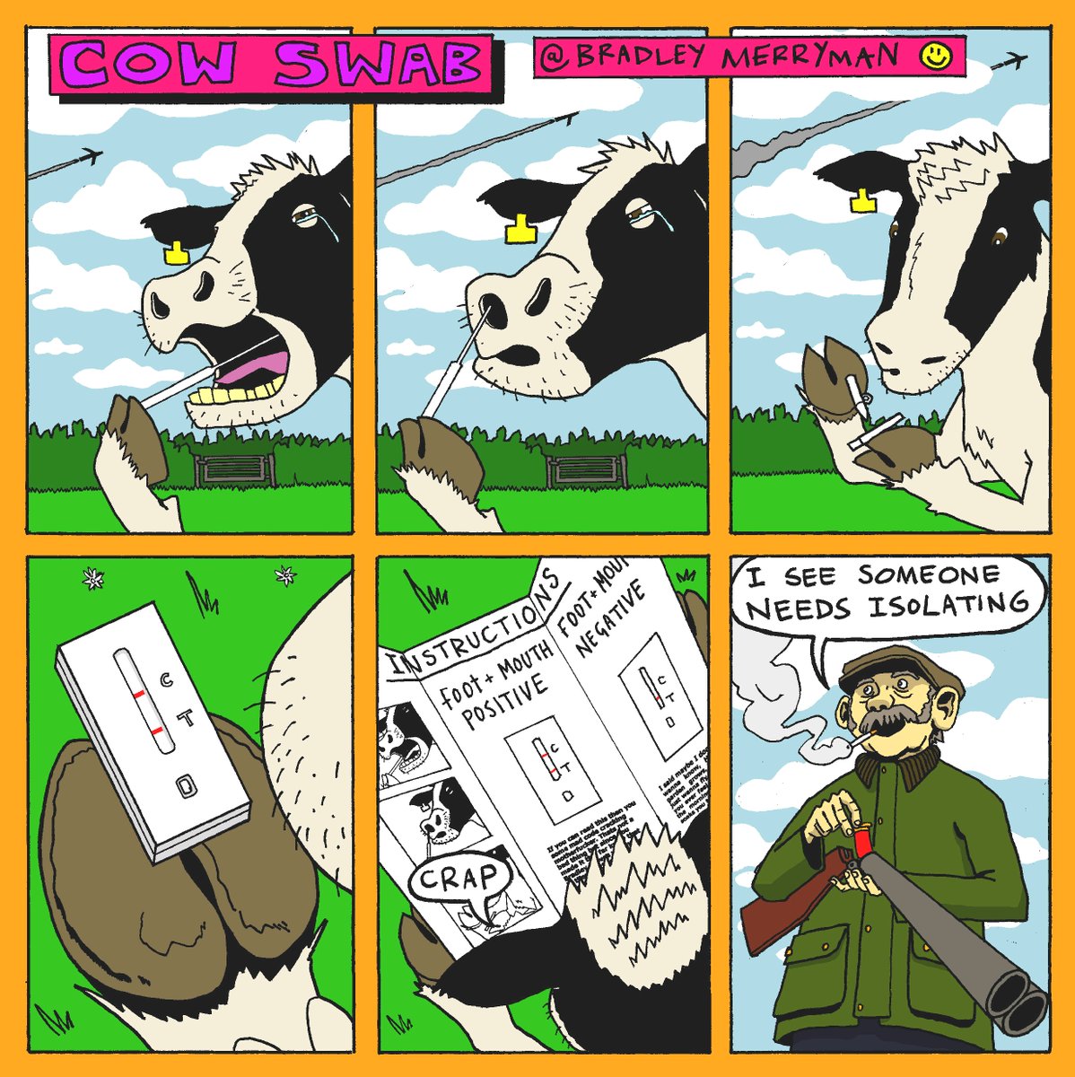PanelPushers's tweet photo. Brad @BrumTownBandit makes his Panel Pushers debut, showing us that even our bovine brother's couldn't escape COVID. https://t.co/SbUDSxmuLN