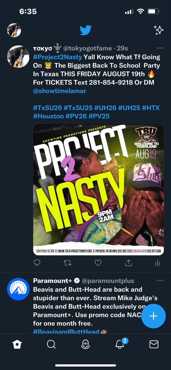 Big_Rae_25's tweet photo. #Project2Nasty Yall Know What Tf Going On 🐯 The Biggest Back To School  Party In Texas THIS FRIDAY AUGUST 19th 🔥For TICKETS Text 281-854-9218 Or DM @showtimelamar

#TxSU26 #TxSU25 #UH26 #UH25 #HTX #Houston #PV26 #PV25 https://t.co/p1u1XLjBfU