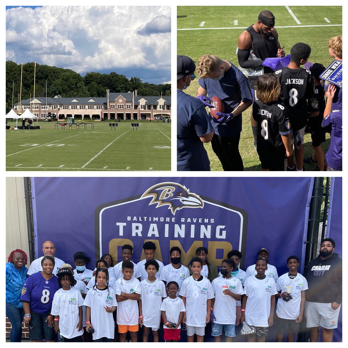 PikesvilleM's tweet photo. Our Pythons at Ravens Training camp today! 💙 #PMSPride #oneschoolonefamily https://t.co/7b5jrx7cdb