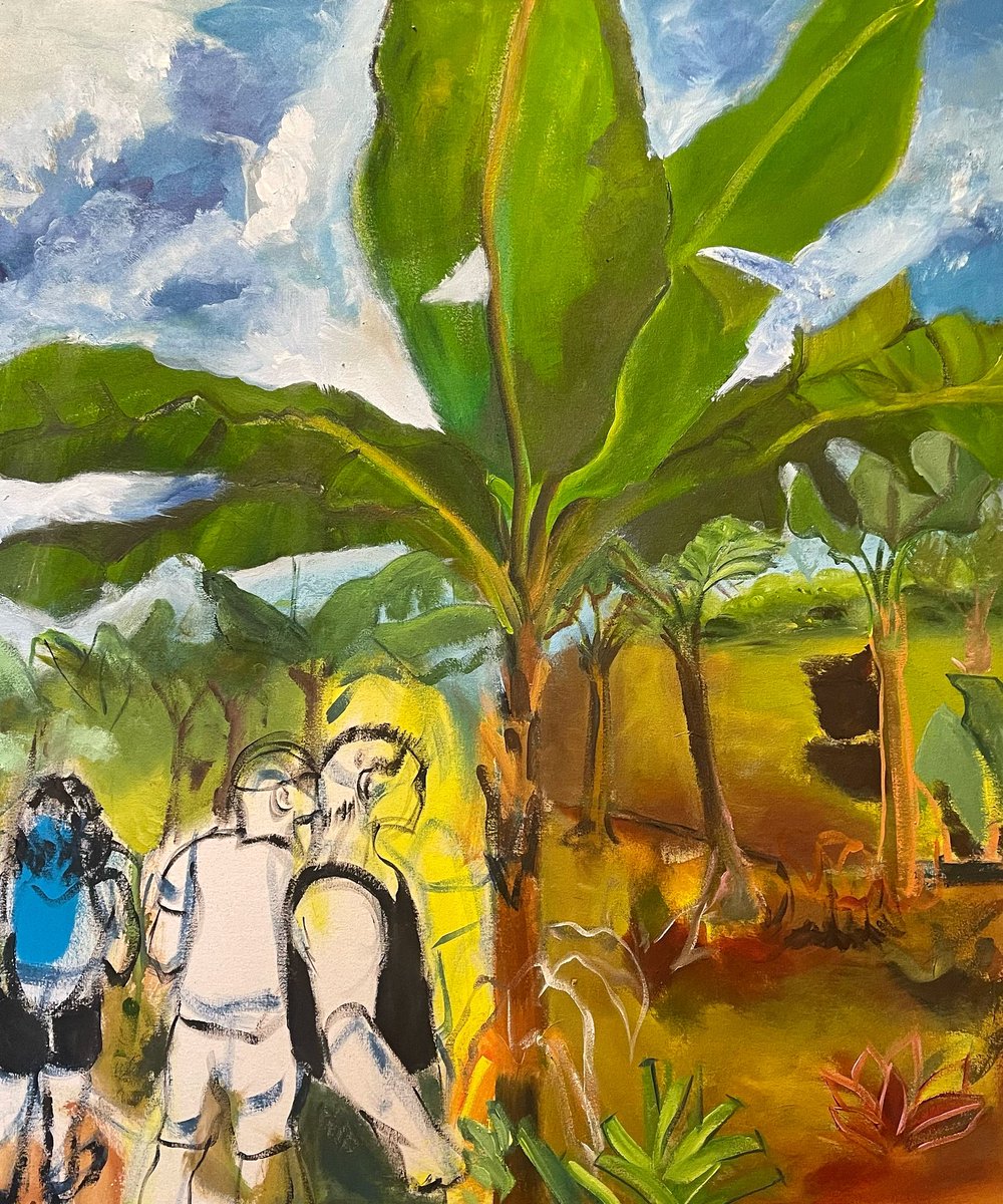 WIP Banana Tree Painting: Sky & Groundwork

Color matching is fun, as well as working on accurate proportions. I can’t wait to redo the main tree and add details to the leaves🌴 🤩 #chellynnart #lightandcolor #bananatree #hawaiiseries #sky #painting #art #wip