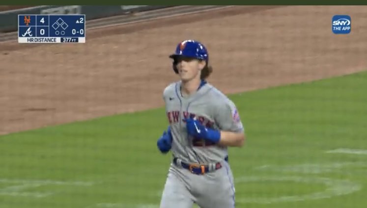 Late season call up to help with a playoff run, plays third base, hair out of the back of the helmet…Brett Baty or Dalton Evans…???!!!