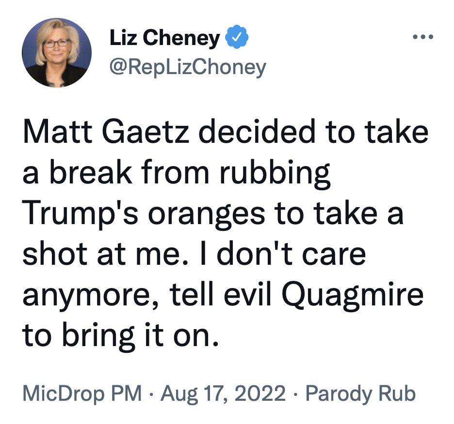 Liz Cheney fires back at Gaetz 🔥