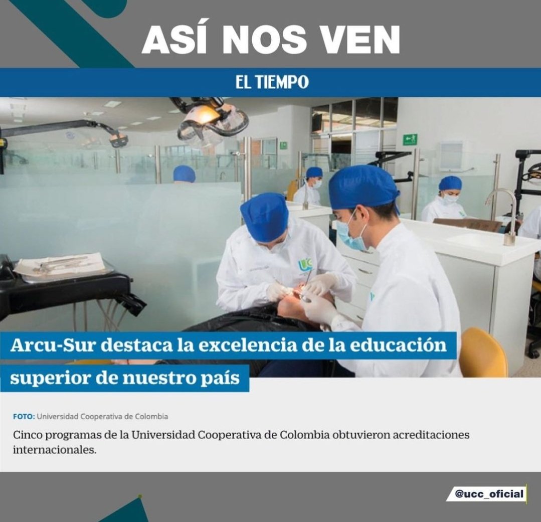 Recibimos acreditación internacional para 5 de nuestros programas. Seguimos consolidando nuestra #RutaALaExcelencia <a href="/UCooperativaCol/">UCC_Oficial</a>  <a href="/ELTIEMPO/">EL TIEMPO</a> 
➡️ Aquí la noticia completa: bit.ly/3AvQ89U
