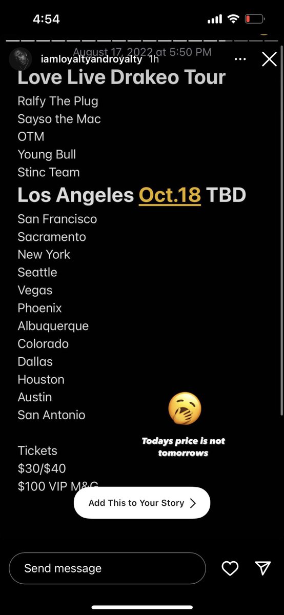 RalfytheP's tweet photo. LLDRAKEOTOUR officially coming sorry for the wait we had some regular industry set backs so we 100% independent with this shit some dates and states will be added later but #Stincscomin to a City near U Appreciate our partners with @thatsliveent for helping us make this happen! https://t.co/xET9laV6ql