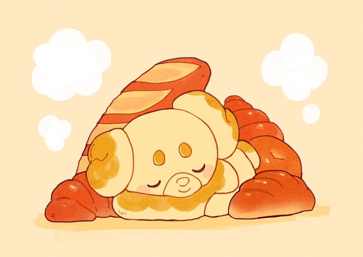 no humans closed eyes pokemon (creature) food solo lying steam  illustration images