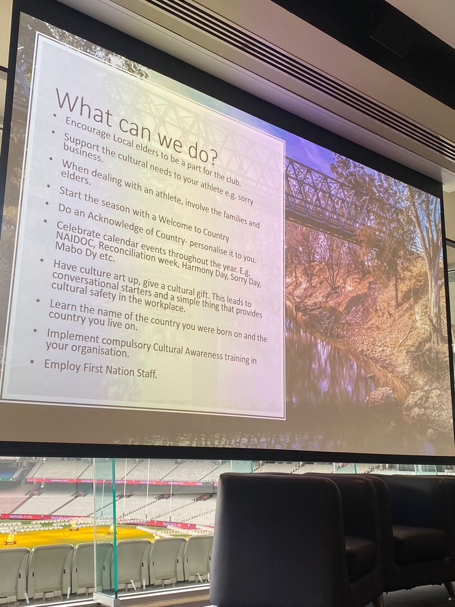 BJSM_BMJ's tweet image. Next up - Jess Skinner on cultural connection and the importance of supporting cultural needs and creating a culturally safe environment for all of our First Nation Athletes. 

#WISC22 @LaTrobeSEM @LaTrobeHERsport @theAIS