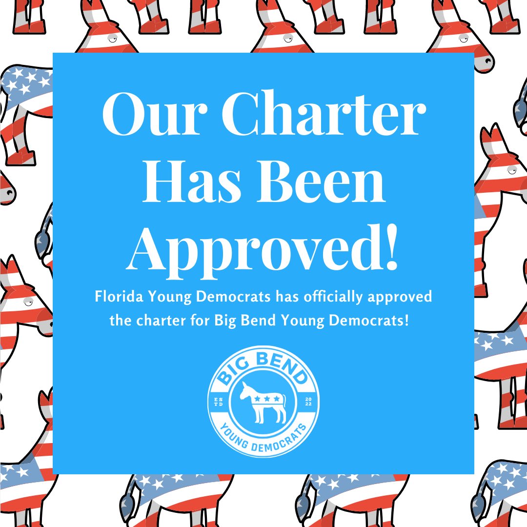 We are so excited to share that our charter has been approved by <a href="/FlaYoungDems/">Florida Young Dems</a> making us an official democratic organization!