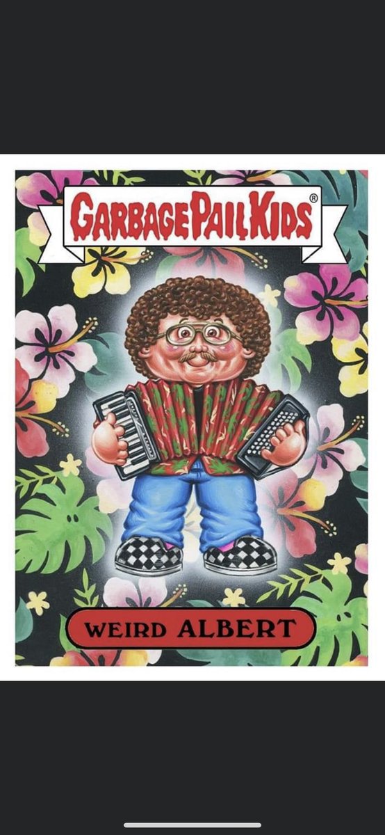 Weird Al Yankovic Garbage Pail Kids painting I did for the new 80s card set at Topps.com! #garbagepailkids #topps <a href="/topps/">Topps</a> #weirdalyankovic #weirdal
