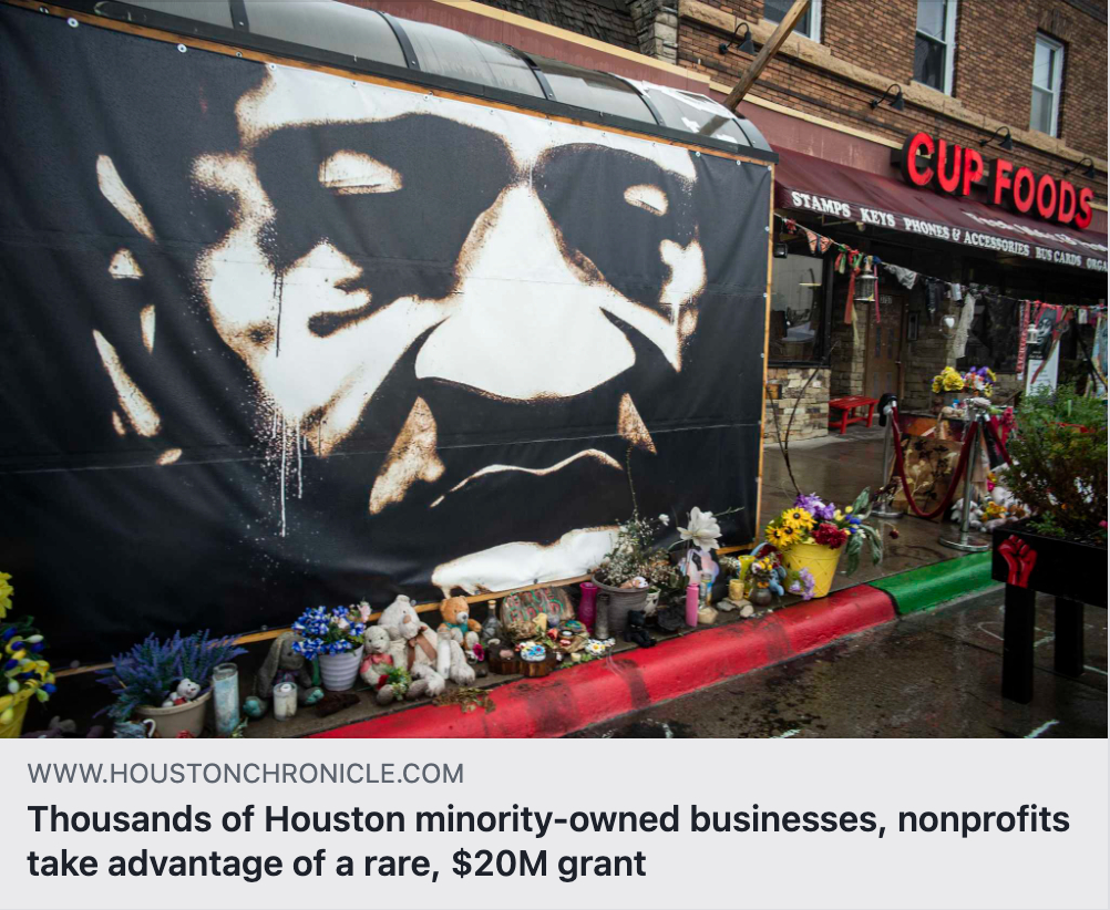 AngelaTheCFO's tweet photo. Thousands of minority-owned businesses and nonprofits in Houston are taking advantage of a rare, $20 million grant meant to assist under-resourced and disadvantaged local enterprises.
Read more here: https://t.co/GqXu4kpZKA

#houstonminorityownedbusinesses #hou... https://t.co/JtZoPAinE0