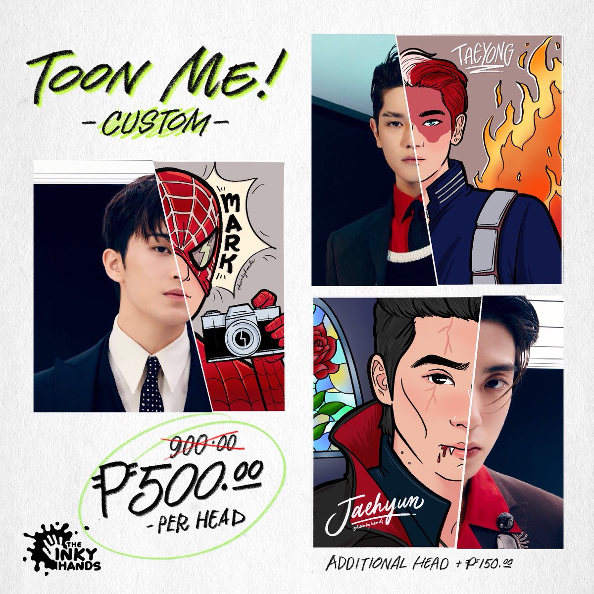 TOON ME! Commissions are now open! ✨

I'm raising funds to see NCT127 on Sept 04. 💚
⭐ GOAL: VIP SEATED Concert Tix 😭🙏

Message me with #ToonMe to avail a slot. Thank you!! 🤗

_
#CommissionOpen #NCT127inManila  #DigitalPortrait