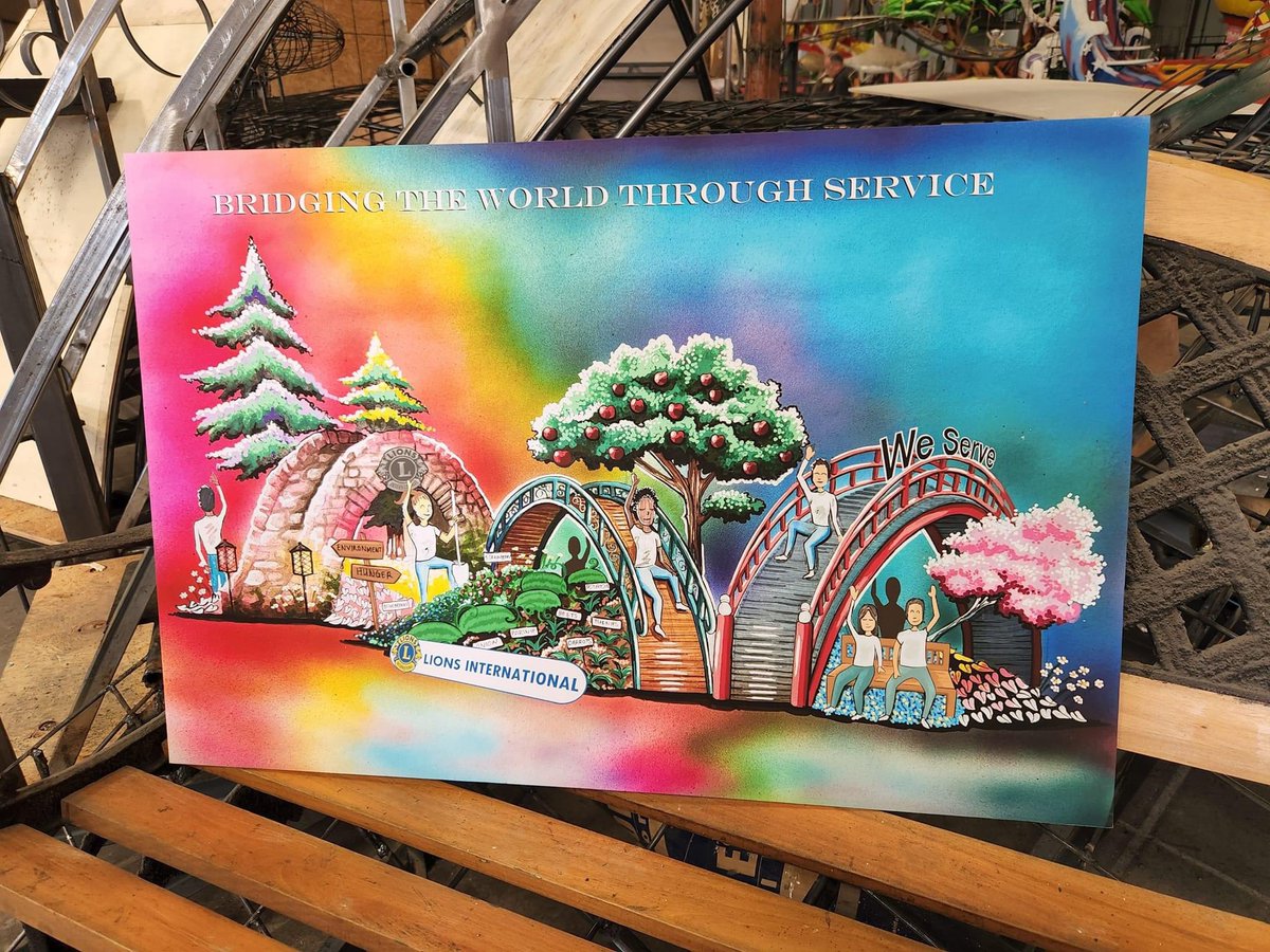 More photos of the construction of the 2023 Lions Clubs International float for the Rose Parade. #lionsclub #lionsfloat #roseparade