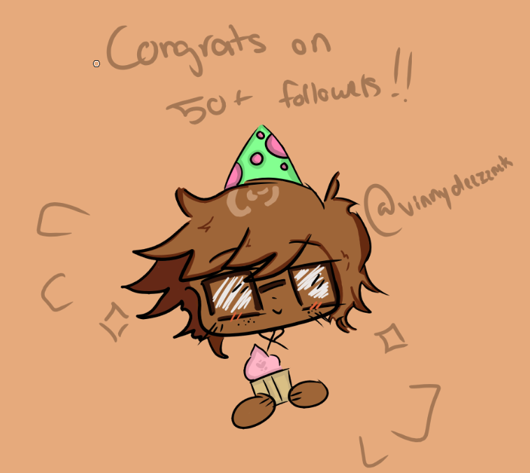 congrats on 50+ followers @<a href="/AnonCaffeine/">BREW</a> did a lil doodle
