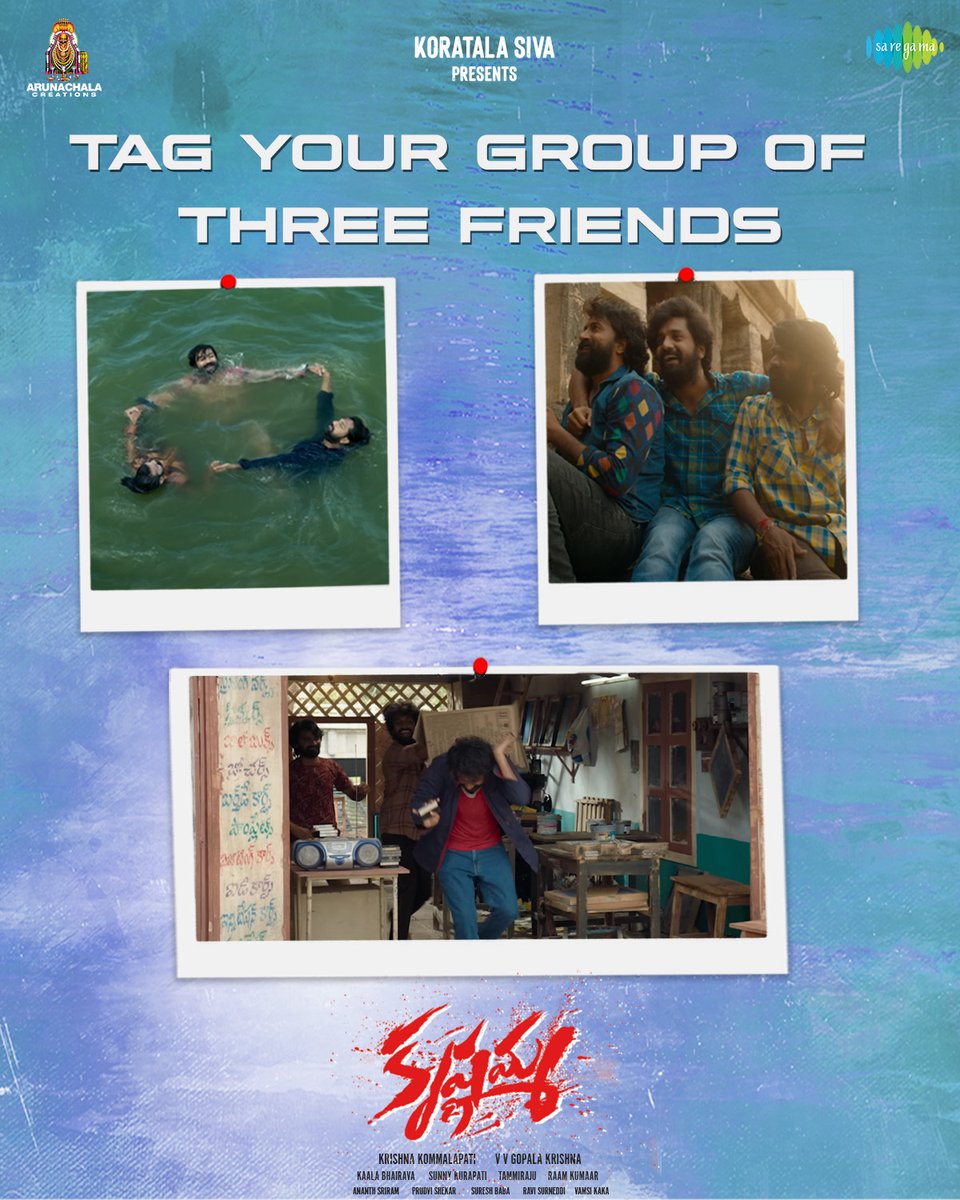 Tag your gang and share the best memories ❤️

Listen to the melodious #EmavutundoManalo song from #Krishnamma 

Watch it here ▶️  youtu.be/_ycH4HgHQ2Y

A <a href="/kaalabhairava7/">Kaala Bhairava</a> Musical &amp; a <a href="/sidsriram/">Sid Sriram</a>  Magical ❣️

<a href="/ActorSatyaDev/">Satya Dev</a> <a href="/dirvvgopal/">v v gopalakrishna</a> <a href="/ArunachalaCOffl/">ArunachalaCOffl</a> #KoratalaSiva