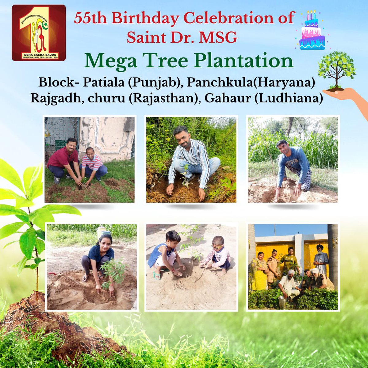 DSSNewsUpdates's tweet photo. Nature has given us all the prerequisite amenities for living. Hence as human being, it is our obligation to take care of it. Hereupon, millions of #DeraSachaSauda devotees do #TreePlantation worldwide and fulfil their responsibility. #PlantForFuture https://t.co/YhgIZH7C5S