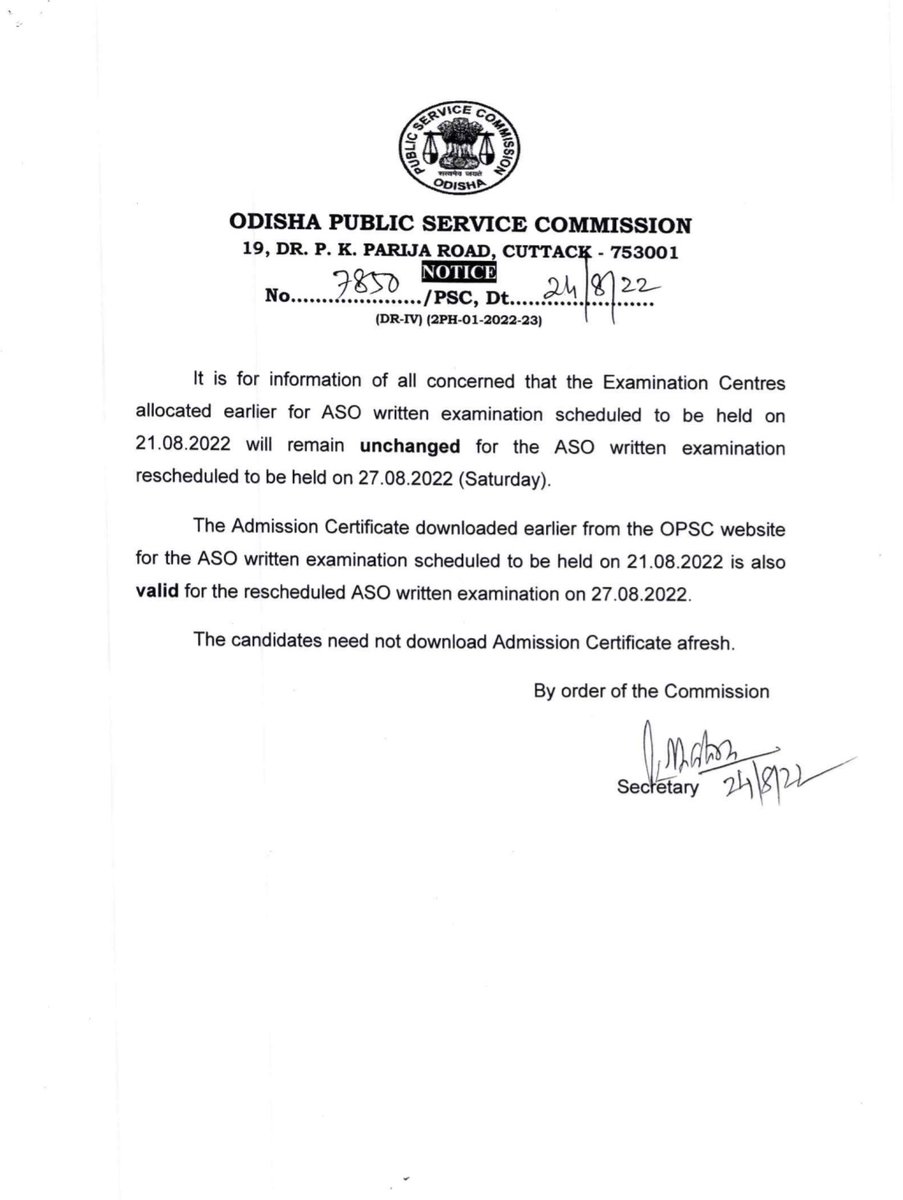 soubhagya_bal's tweet photo. #opscaso WHY so HURRY?
1. Exam was scheduled on 21-08 but now it's rescheduled on 27-08.Just for 5 days what was the need to reschedule?
2.Admit card of 21-08 is valid for 27-08 date also? Why & How someone can give exam on 27-08 with admit card of 21-08?
Answer or #PostponeASO https://t.co/ytTjuMjvxW