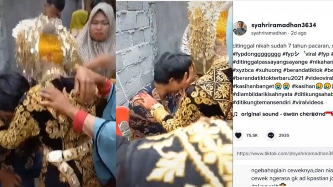 VIVAcoid's tweet photo. Viral! 7 Tahun Pacaran Ditinggal Menikah, Nasib Hanya Penjaga Jodoh https://t.co/2OL8RIIKi3 https://t.co/jJPVeciAN7