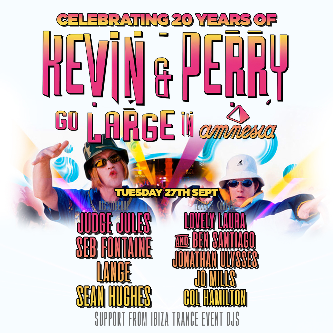 Amnesia_Ibiza's tweet image. Can't wait to get more on September 27th with this line-up full of legends  💥 

🎟️ If you're ready to GO LARGE get your tickets and drink packages:
festicket.com/eventgenius/20…

#amnesiaibiza #kevinandperrygolarge #kevinandperryibiza #kevinandperryamnesia #ibiza2022 #ibiza