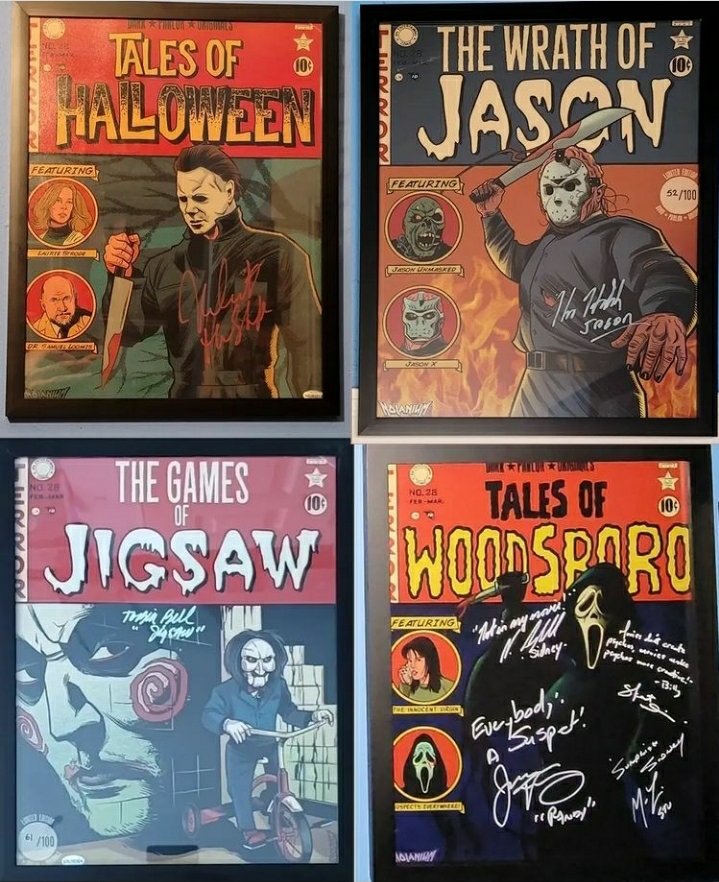 JimmyThaGent95's tweet photo. #autograph #horrorfilm #horrorcommunity #horroraddict #horrorfan #horrorwallpaper #comicprint #darkparlororiginals #FridayThe13th #Saw #jigsaw #MichaelMyers #jasonvoorhees #Ghostface #whatsyourfavoritescarymovie #wanttoplayagame #killformother #Haddonfield #campcrystallake https://t.co/ztt8wVu0T7