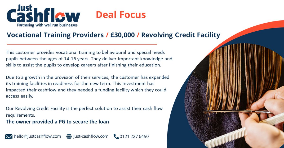 *Deal Focus*
We've supported this Vocational Training business in their growth expansion as they invest in new training facilities.
#smefinance #smesupport #businessfinance #alternativefinance #businessloans #happycustomer #ukbusiness #traininganddevelopment #vocationaleducation